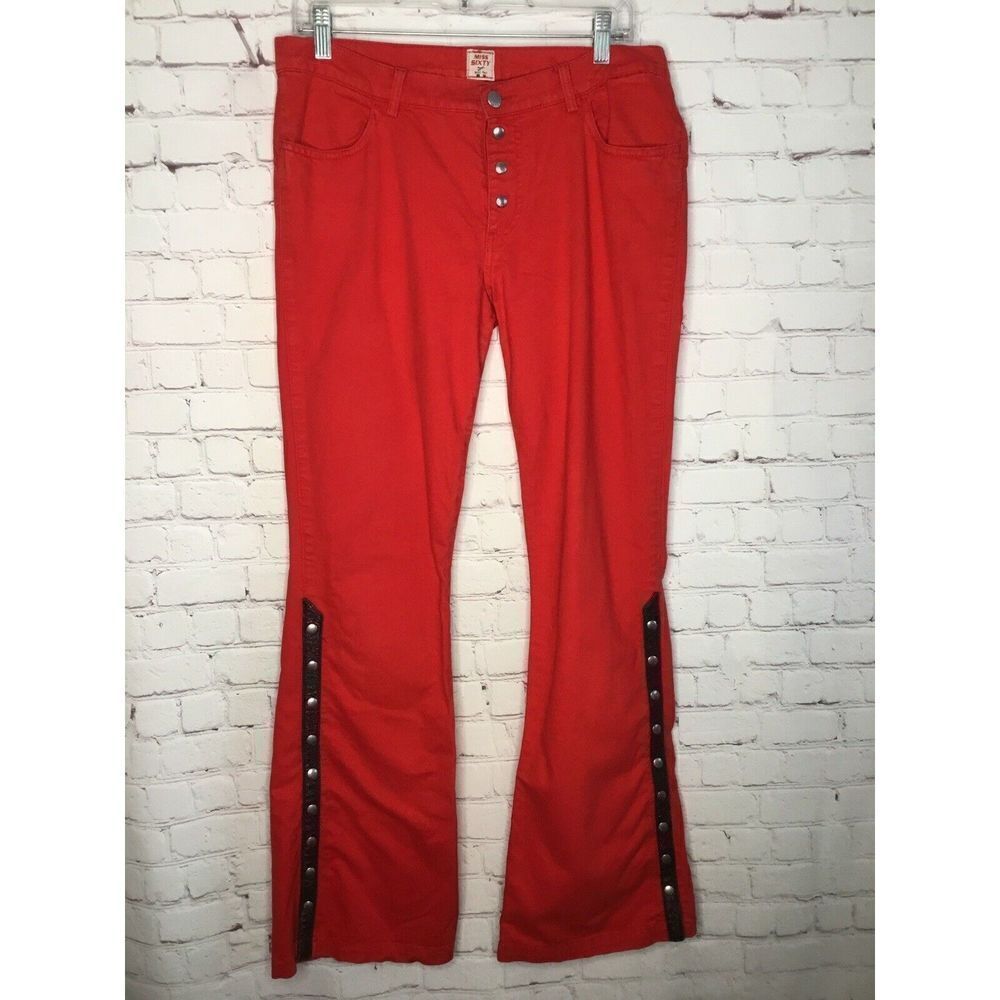 Vtg 70’s Retro Miss Sixty Western Cowgirl Red Pants